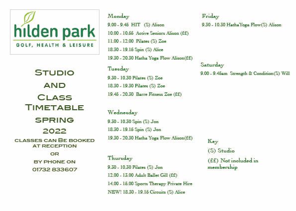 January class timetable